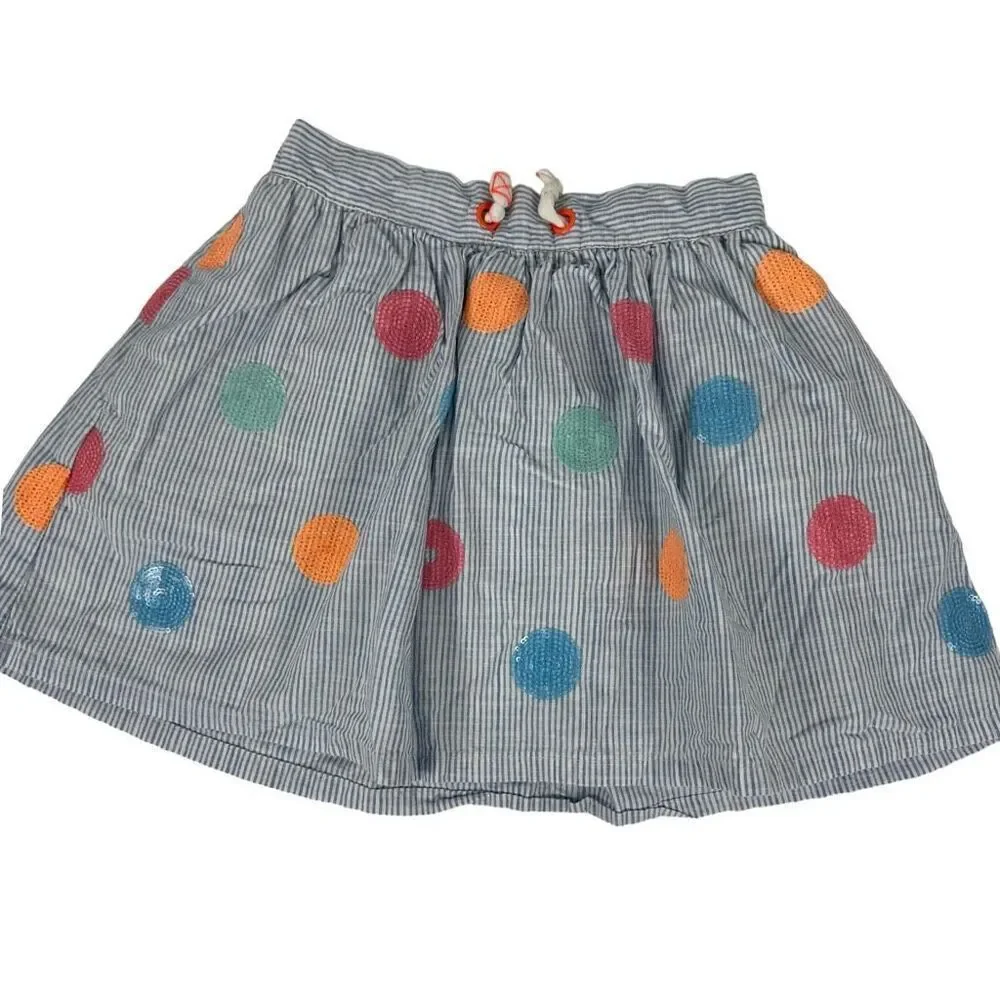 Cat & Jack Girls Striped Sequin Dotted Skirt Size Medium